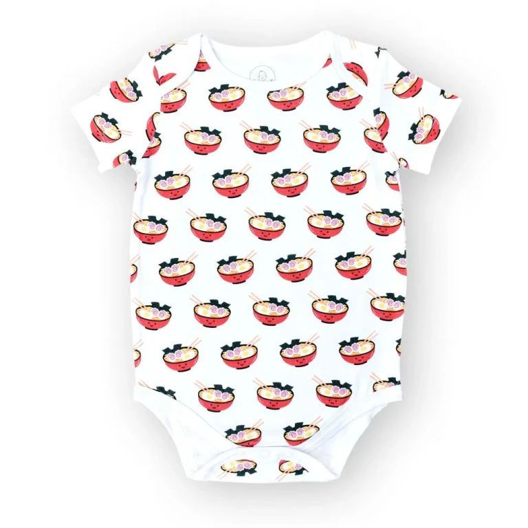 Organic Cotton Baby Onesie - Ramen - 12-18M