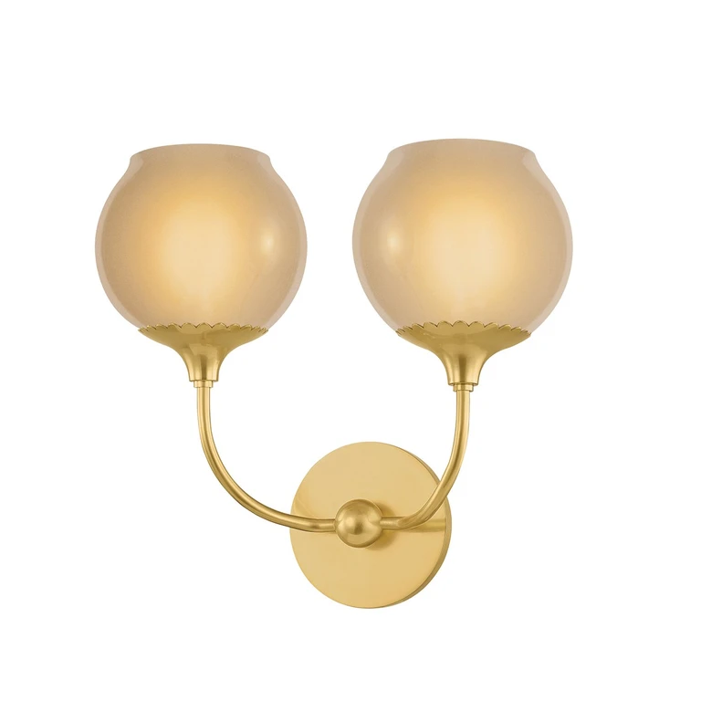 Aged Brass Wall Sconce from the Daya Collection