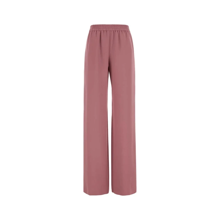 Valentino Garavani Antiqued Pink Silk Wide-leg Pant