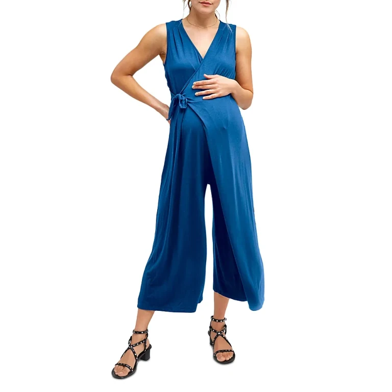 Nom Maternity Francesca Surplice Maternity Jumpsuit