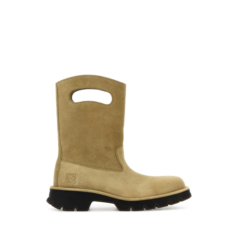 Loewe Beige Suede Boots