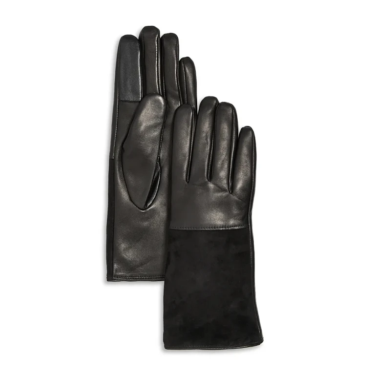 Cashmere Lined Suede & Leather Gloves - Exclusive