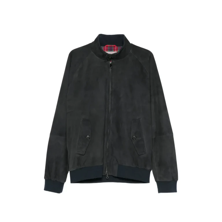 Baracuta Blouson En Cuir - Bleu