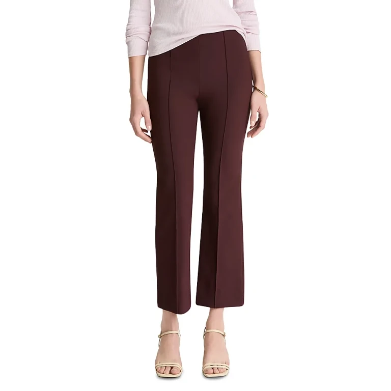 Vince Mid Rise Pintucked Cropped Pants