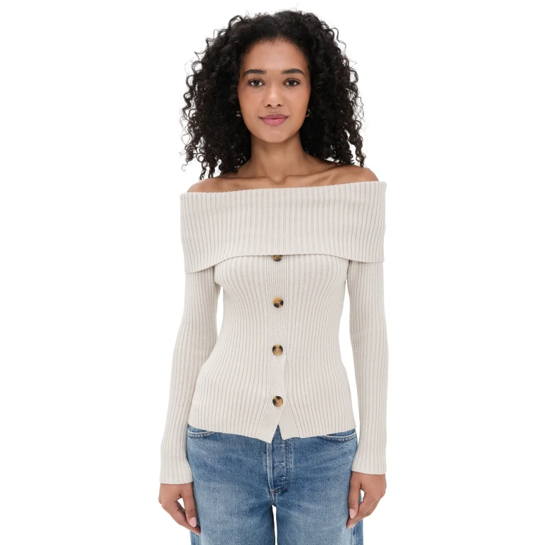 BLANKNYC In the Clear Sweater Cream L