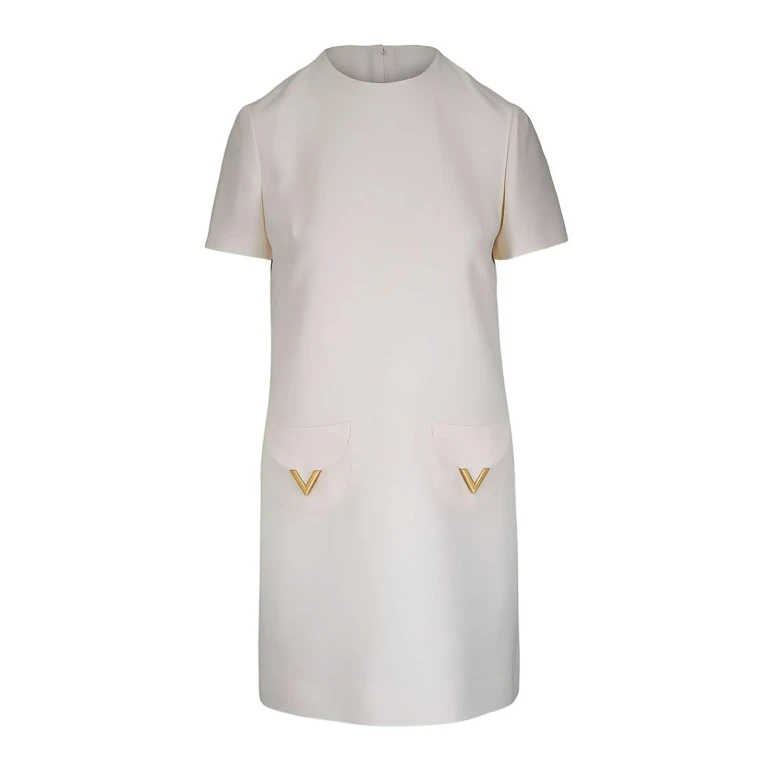 Valentino Garavani Robe Au Genou - Blanc