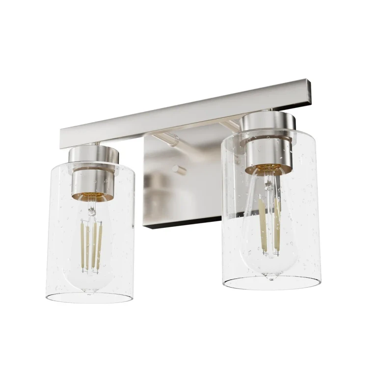 Brushed Nickel Two Light Vanity from the Hartland Collection