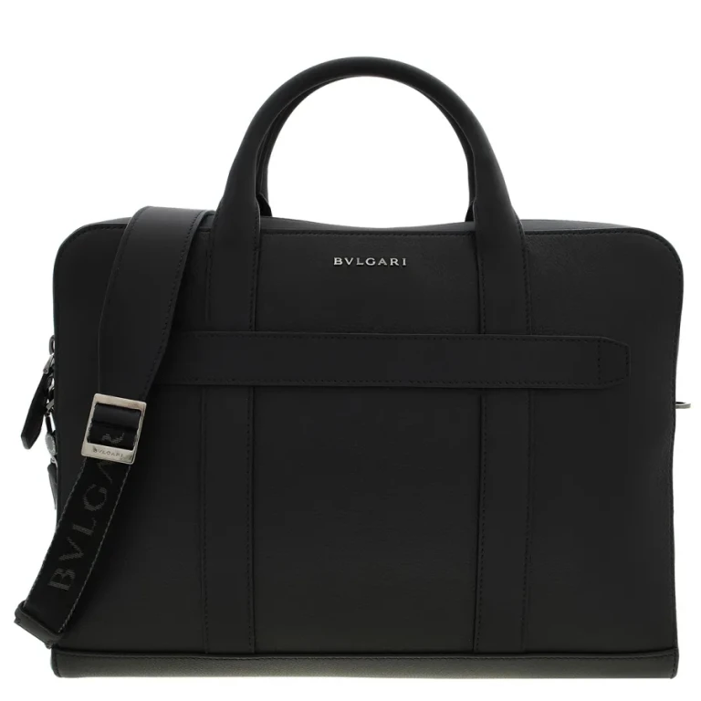 Bvlgari Calf Leather Man Briefcase