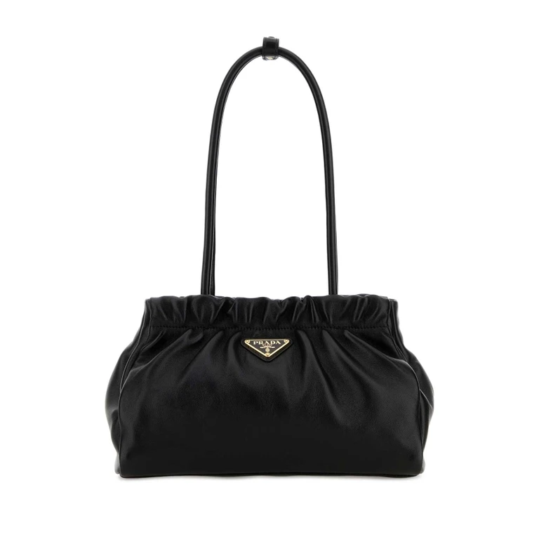 Black Nappa Leather Shoulder Bag