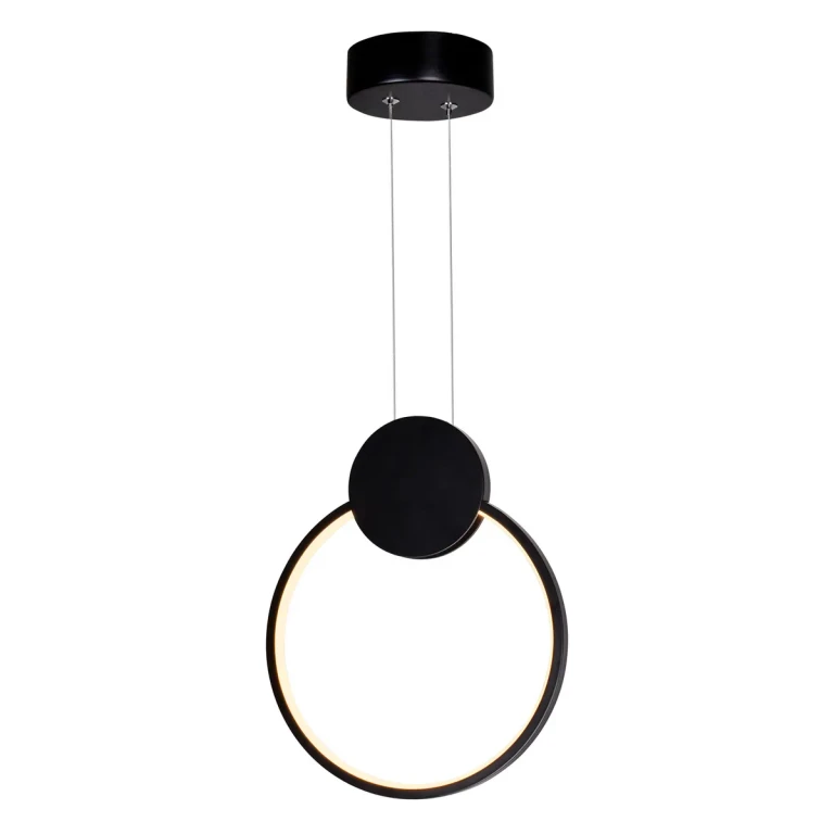 Black LED Mini Pendant from the Pulley Collection