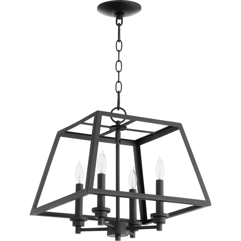 Textured Black Four Light Pendant from the Collection