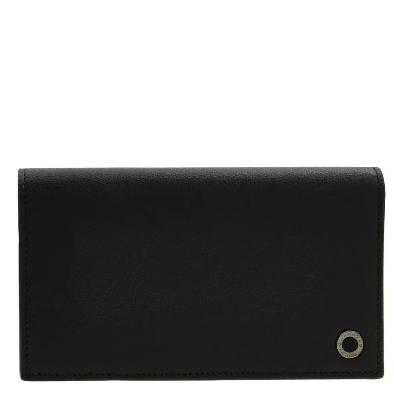 Bvlgari Black Bifold Leather Wallet