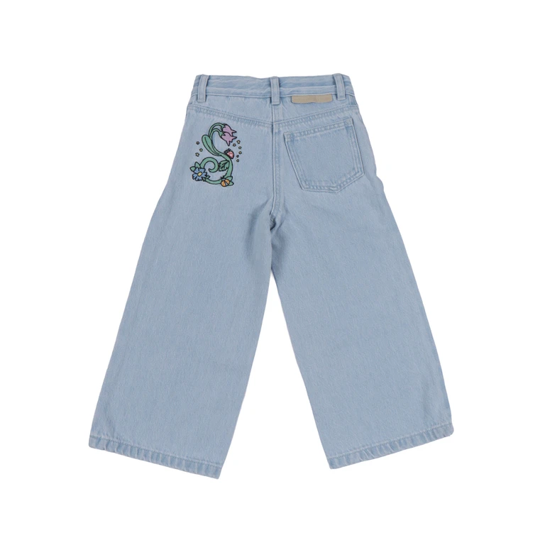 Stella McCartney TROUSERS Blue Cotton Pant