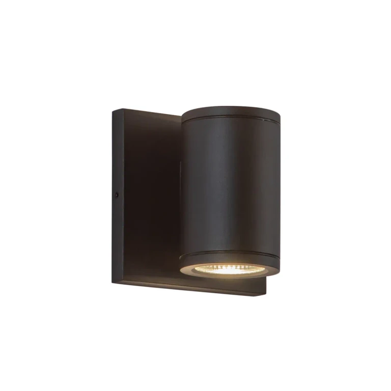 Black LED Outdoor Wall Sconce from the Nordic Collection