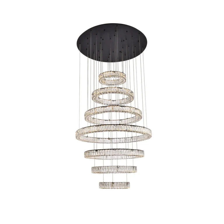 Black LED Chandelier from the Monroe Collection