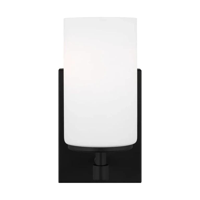 Alturas 1-Light Bathroom Vanity Light Sconce in Midnight Black