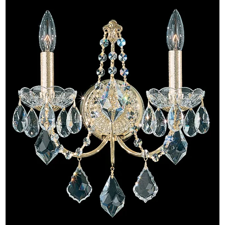 Century 2-Light Wall Sconce in Antique Silver