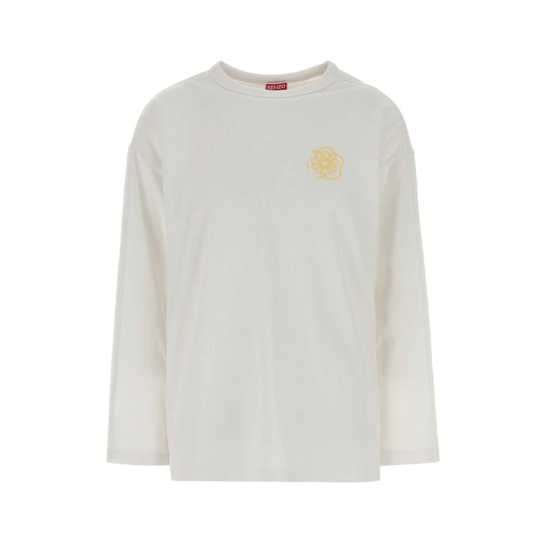 Kenzo White Cotton T-Shirt Exterior - Women