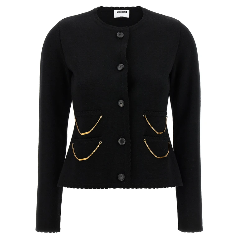 Black Virgin Wool Cardigan Clothing - Women