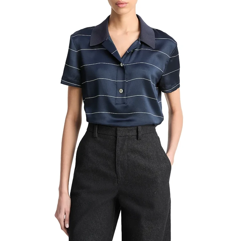 Vince Silk Polo Shirt
