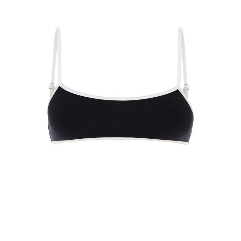 Miu Miu Midnight Blue Stretch Nylon Bikini Top