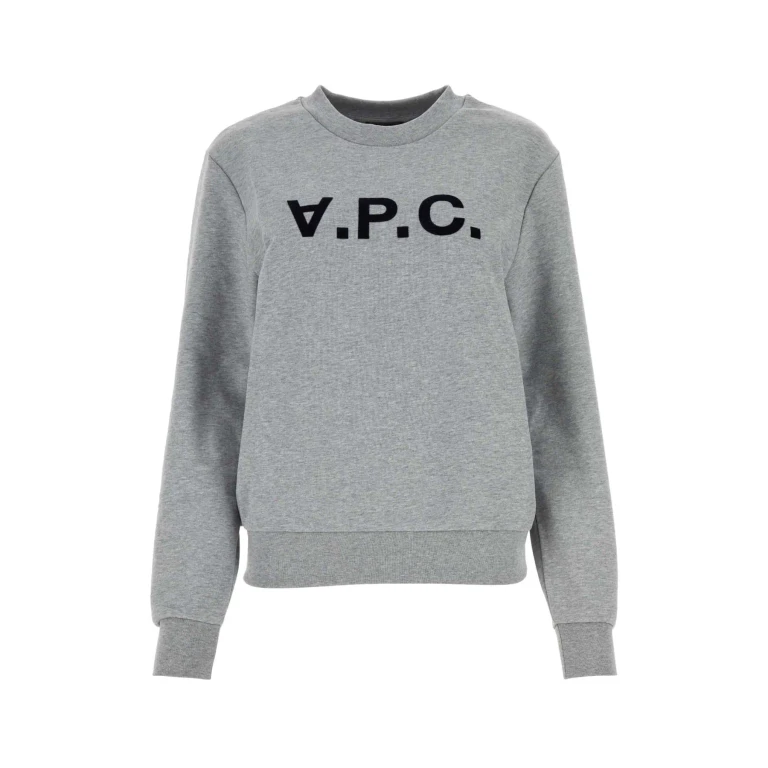 A.P.C. Katoenen sweatshirt met gevlokt logo