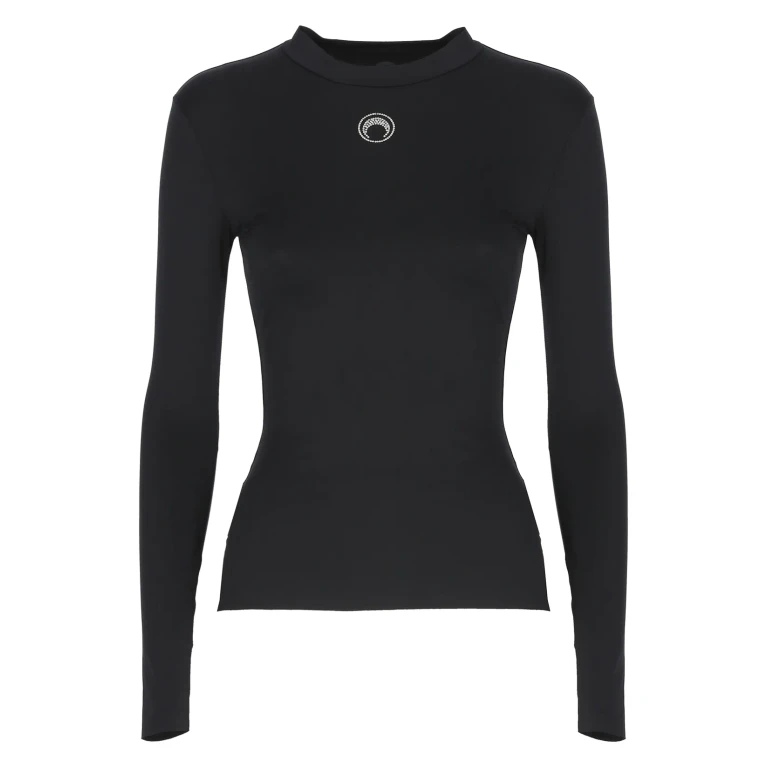 Marine Serre High Neck Moon Crystal Top