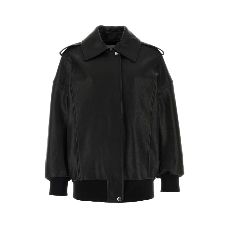 Alexander McQueen Lederblouson - Schwarz