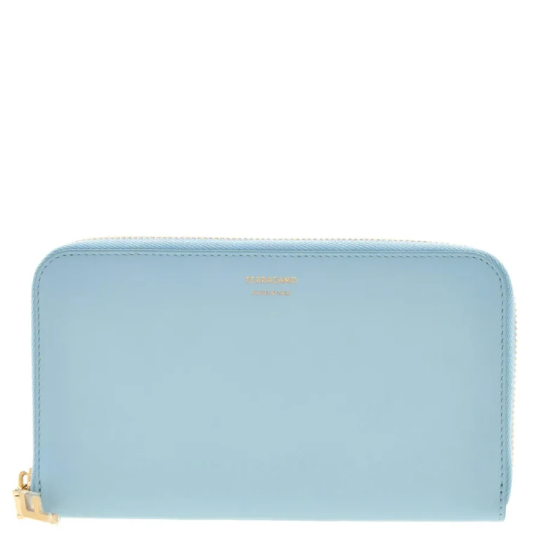 Ferragamo Logo-Stamp Calf Leather Wallet