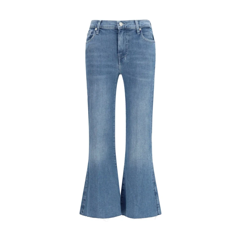 High-Waisted Flared Jeans in Stretch Cotton Denim (7UR10C12U71ZH)