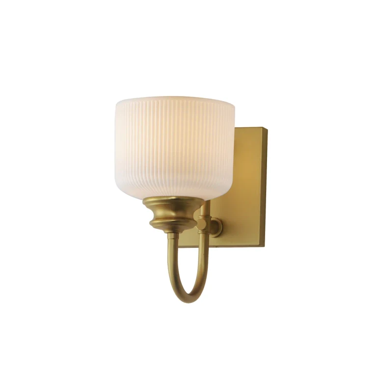 Natural Aged Brass Wall Sconce from the Bisque Collection