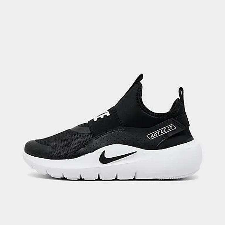 Nike Little Kids Flex Runner 4 Running Shoes in Black/White Size: 1.0