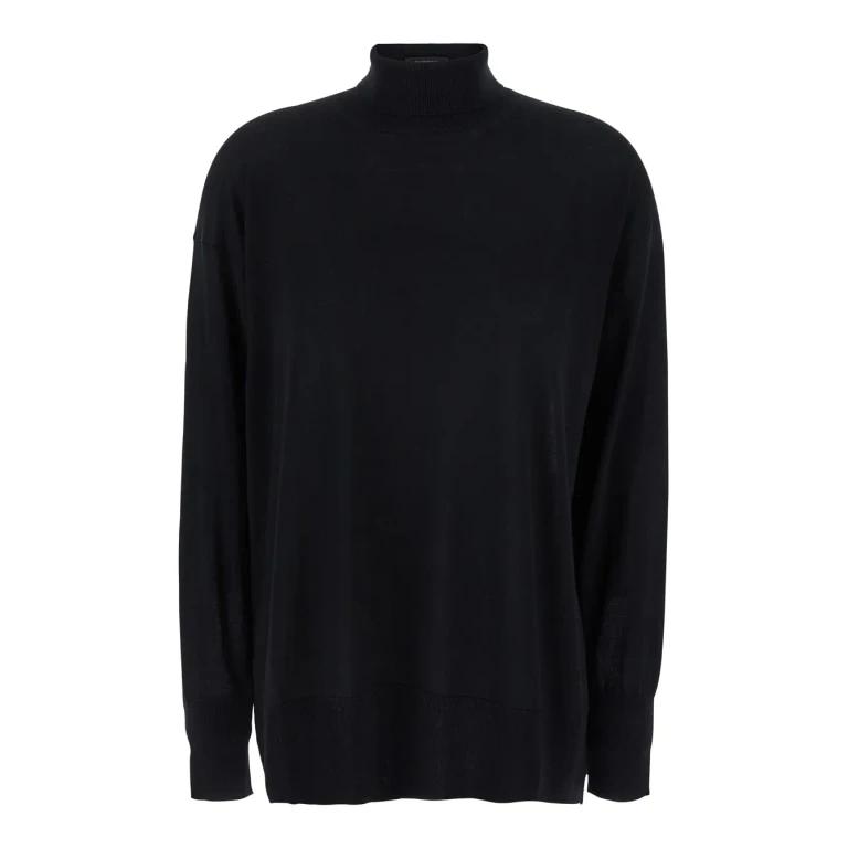'S Max Mara livia Black Sweater With High Neck In Wool Woman