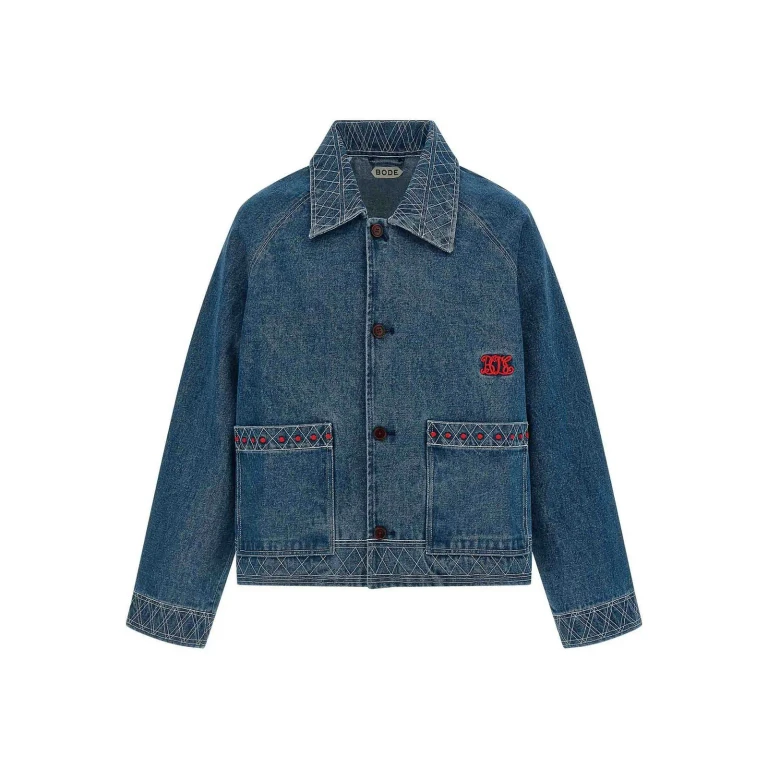 Bode Embroidery Denim Jacket
