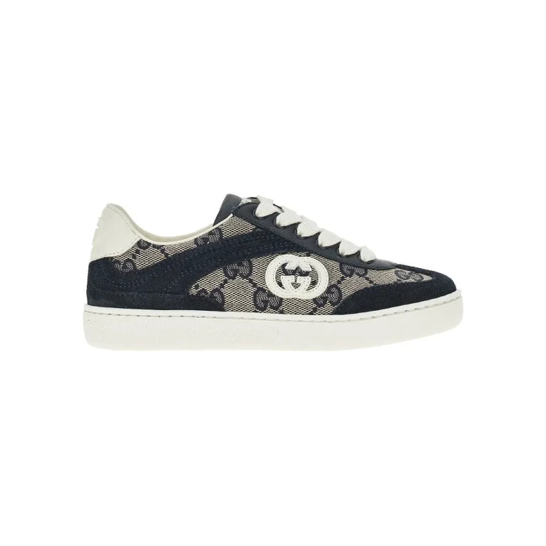 Sneakers Gucci G74 in pelle e tessuto GG per bambini