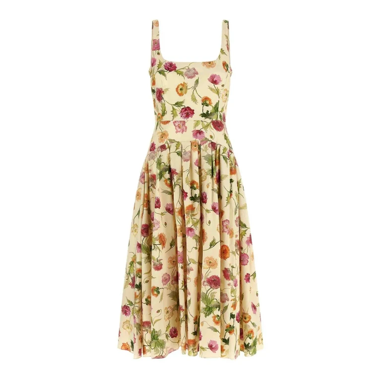 Carolina Herrera Poppy-print Midi Dress