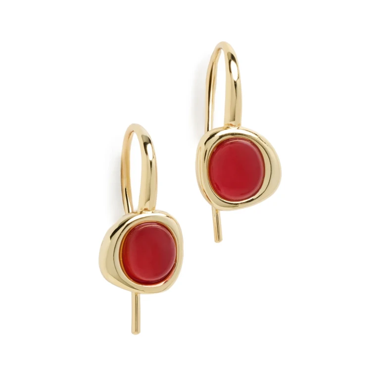 Luv Aj Amber Honey Hook Earrings Gold One Size