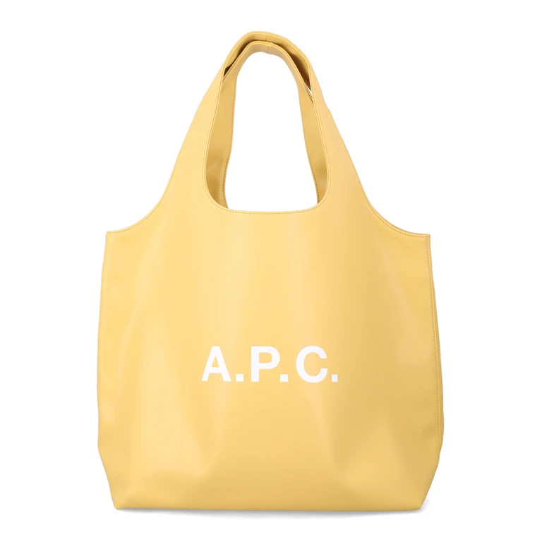 A. P.C. Ninon tote bag with logo Dark Butter Polyurethane - Unisex