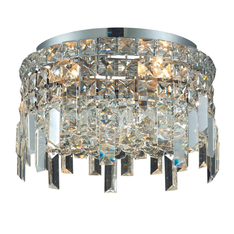 Chrome Four Light Flush Mount from the Maxime Collection