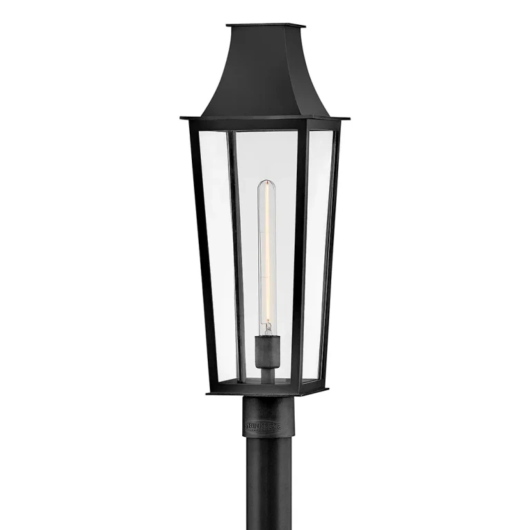 Black LED Post Mount from the Georgetown Collection