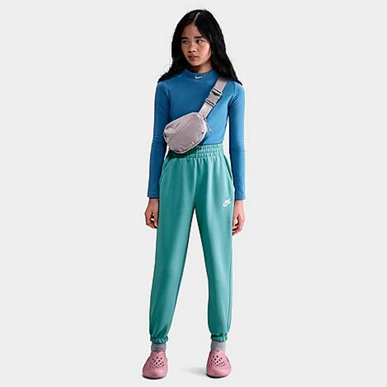 Nike Big Kids Sportswear Club Fleece Loose Jogger Pants in Cannon/Cannon/White Size: XS