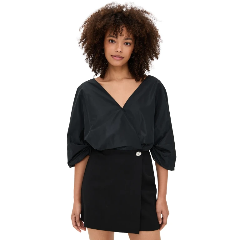 STAUD Orion 迷你连衣裙 黑色 00