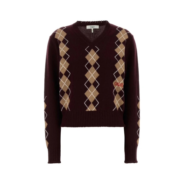 Gucci Burgundy Wool Blend Sweater