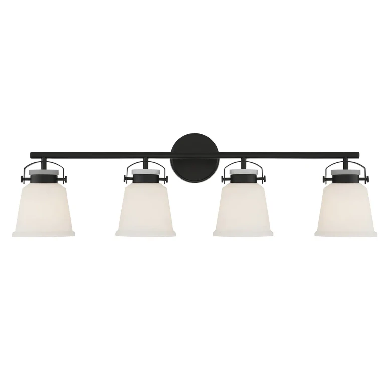 Kaden 4-Light Bathroom Vanity Light in Matte Black