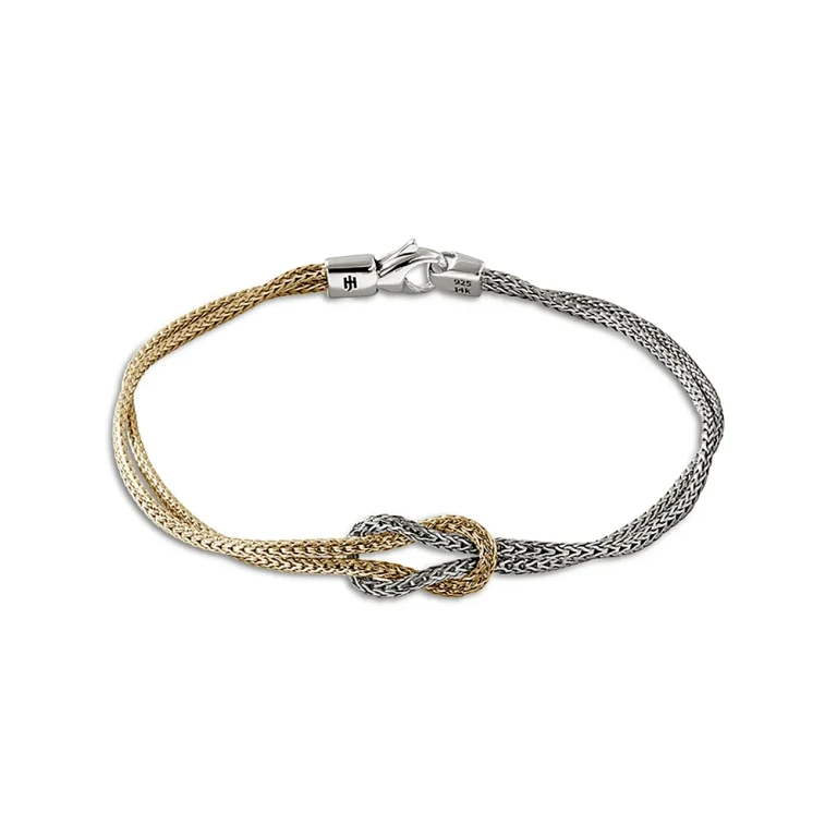 John Hardy Silver & 14K Yellow Gold Love Knot Bracelet