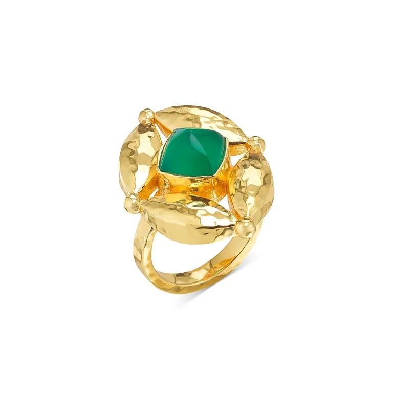Capucine De Wulf Green Onyx Mystic Eye Ring