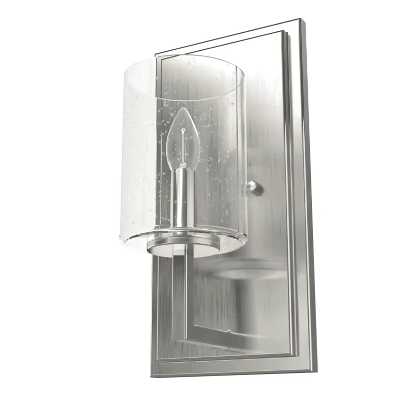 Brushed Nickel One Light Wall Sconce from the Kerrison Collection