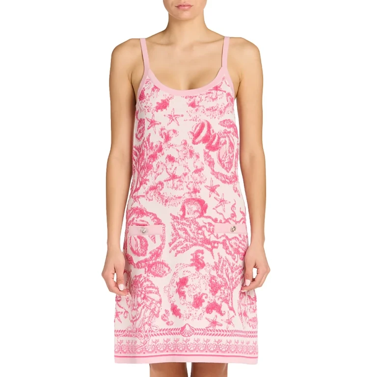 Versace Underwater Barocco Slip Dress