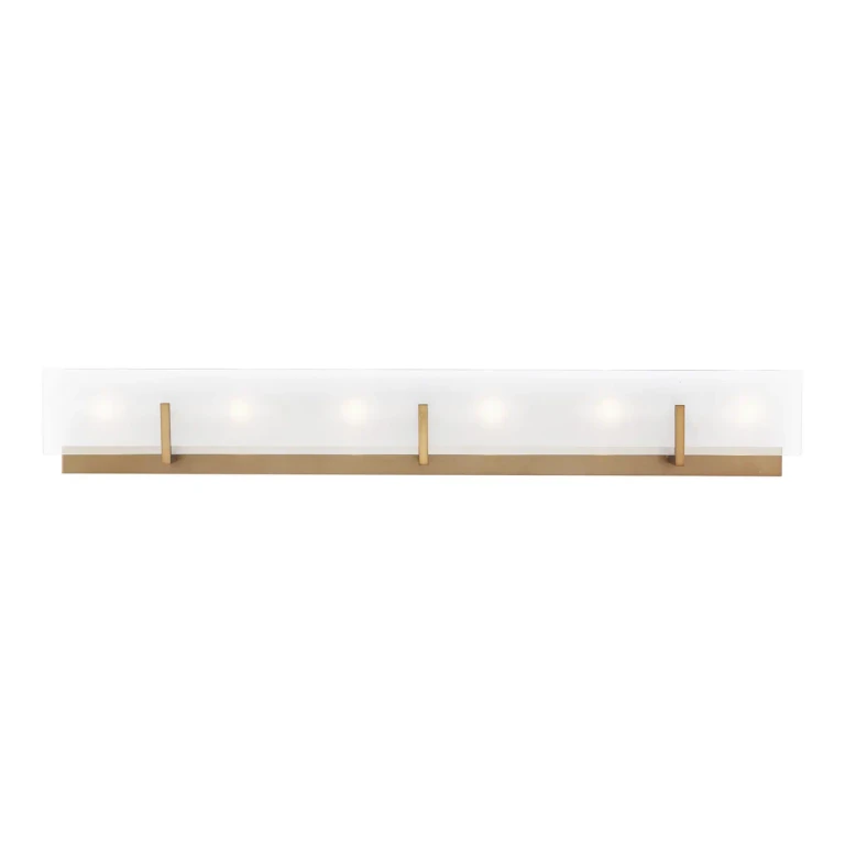 Syll 6-Light Bathroom Vanity Light in Satin Brass