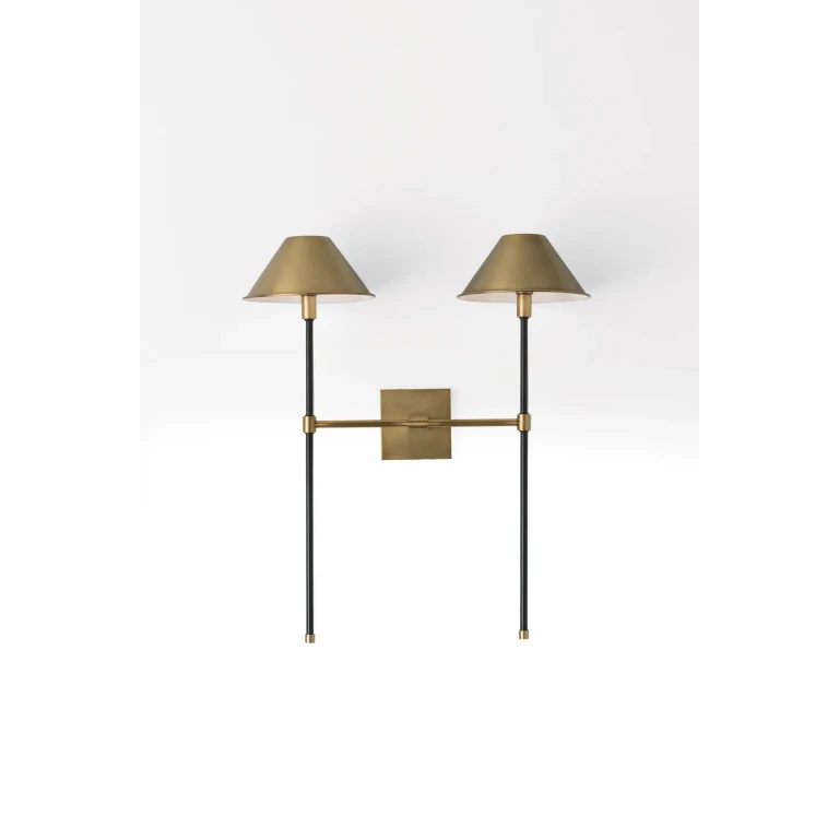 Havana 2-Light Wall Sconce in Antique Brass
